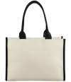 QD633 Quadra Puerto Large Tote Bag Natural / Black colour image
